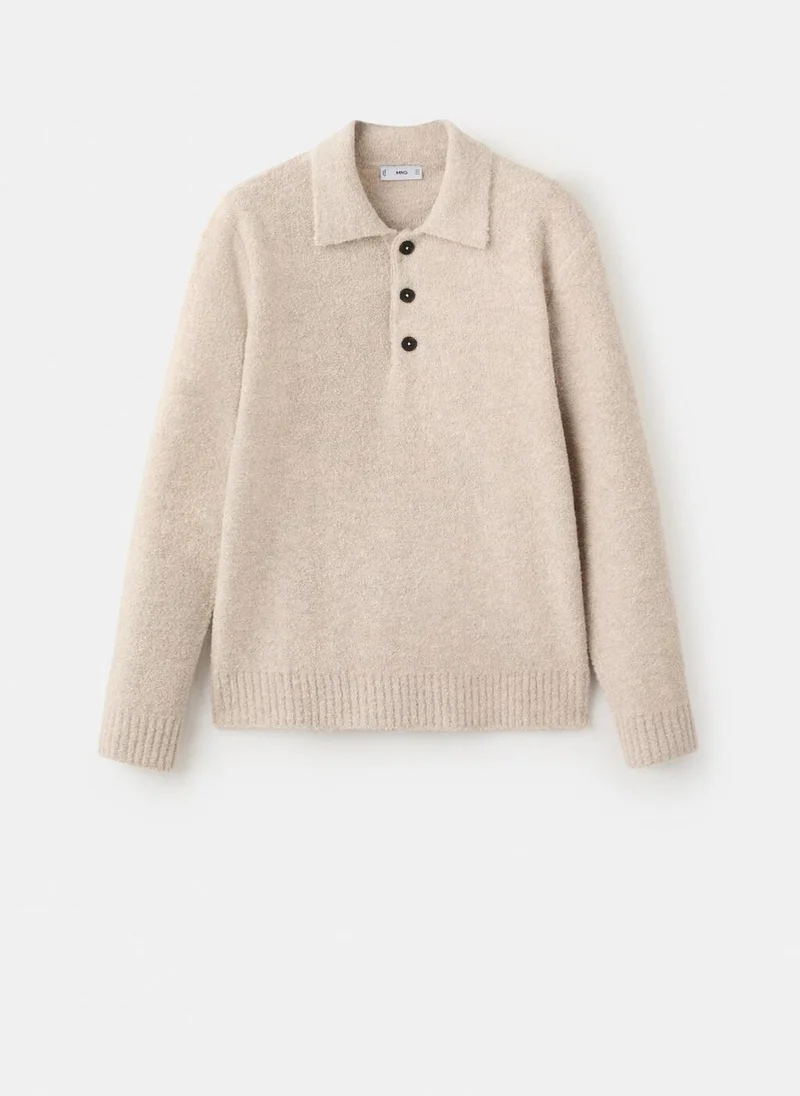 Mango Man  Mini boucle knit polo shirt for Men | Best Price UAE
